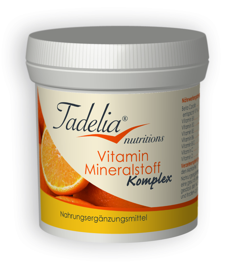 Tadelia® Vitamin Mineralstoff Komplex 60 vegane Kapseln | 33,3 g