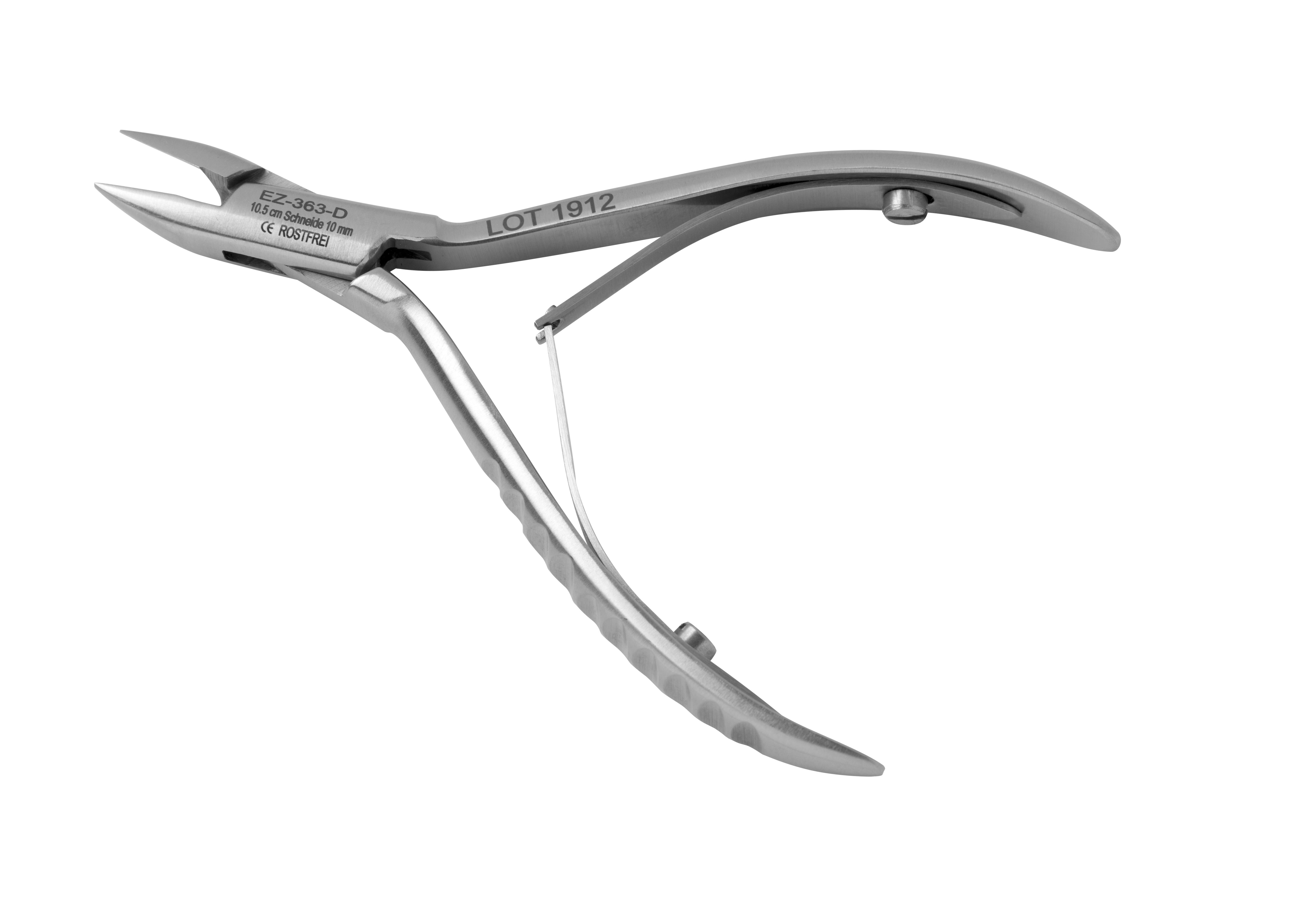 Tadelia® Professional Eckenzange für diabetische Fußpflege | EZ-363-D | Länge 10,5 cm Schneide 10 mm 